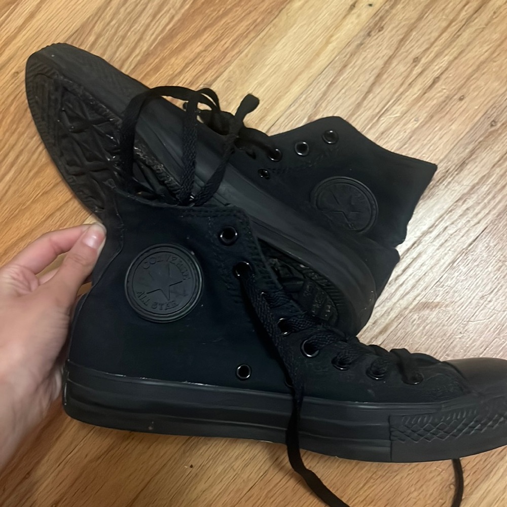 Black high top converse 🐈‍⬛💣🖤